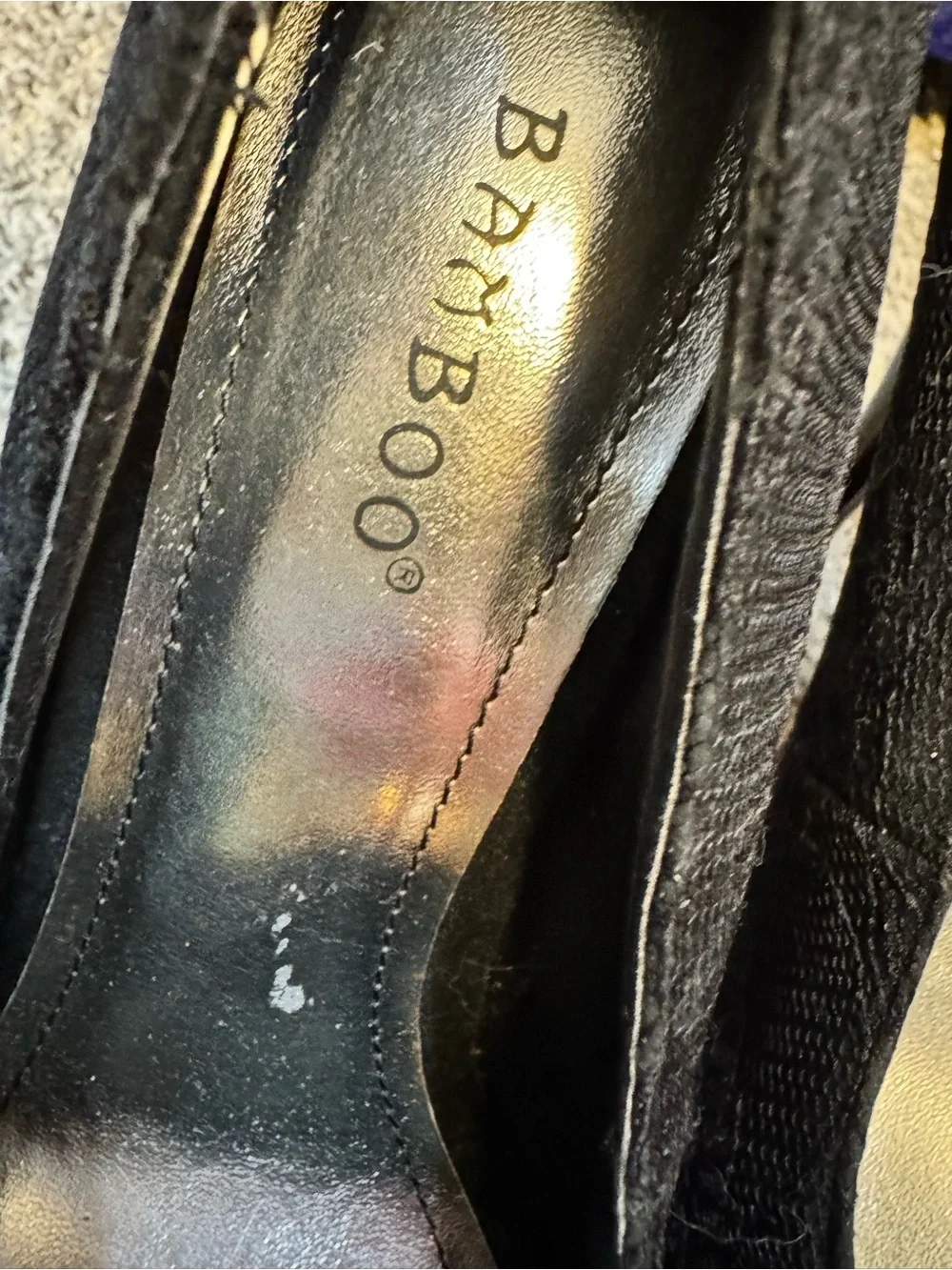 Beautiful Bamboo Black Lace High Heels Size 8